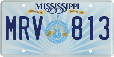 MS license plate MRV813