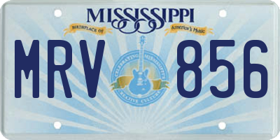 MS license plate MRV856