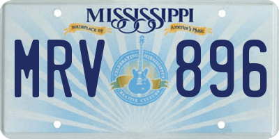 MS license plate MRV896