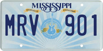 MS license plate MRV901