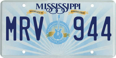MS license plate MRV944