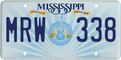 MS license plate MRW338