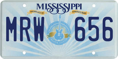 MS license plate MRW656