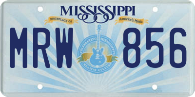 MS license plate MRW856