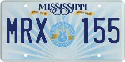 MS license plate MRX155