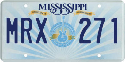 MS license plate MRX271