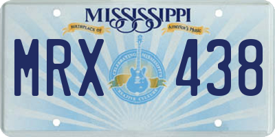 MS license plate MRX438
