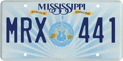 MS license plate MRX441