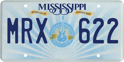 MS license plate MRX622