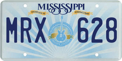 MS license plate MRX628