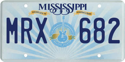 MS license plate MRX682