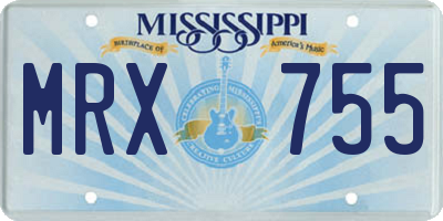 MS license plate MRX755