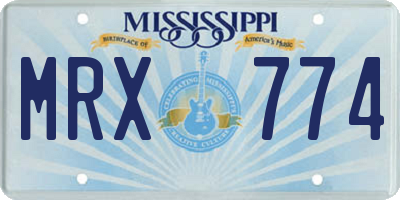 MS license plate MRX774