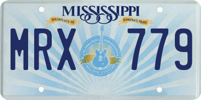 MS license plate MRX779
