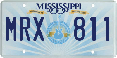 MS license plate MRX811