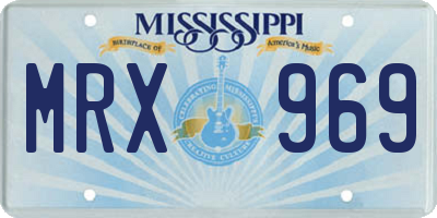 MS license plate MRX969