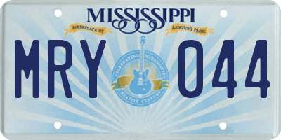 MS license plate MRY044