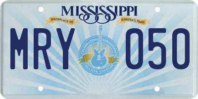 MS license plate MRY050