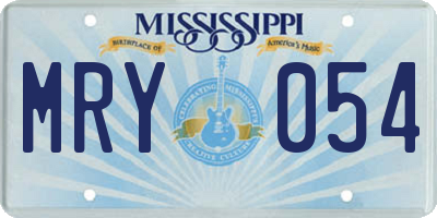MS license plate MRY054