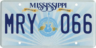 MS license plate MRY066
