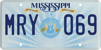 MS license plate MRY069