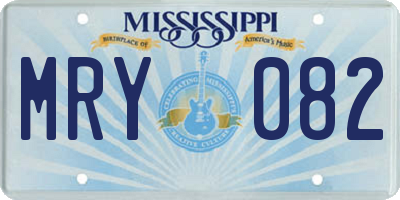 MS license plate MRY082