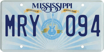 MS license plate MRY094