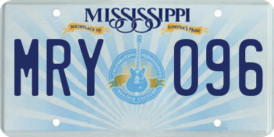 MS license plate MRY096