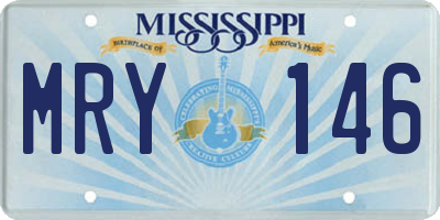 MS license plate MRY146