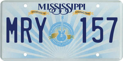 MS license plate MRY157