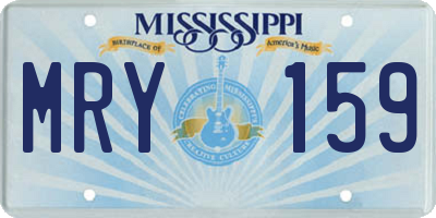 MS license plate MRY159