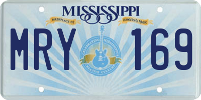 MS license plate MRY169