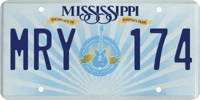 MS license plate MRY174