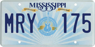 MS license plate MRY175