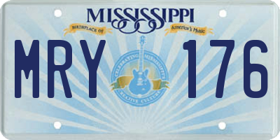 MS license plate MRY176