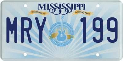MS license plate MRY199