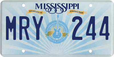 MS license plate MRY244