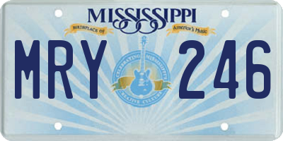 MS license plate MRY246