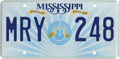 MS license plate MRY248