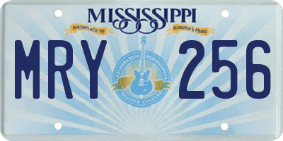 MS license plate MRY256