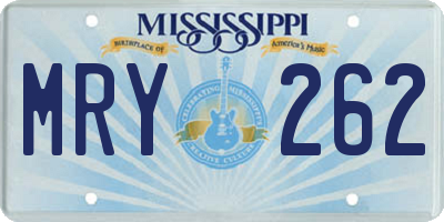 MS license plate MRY262