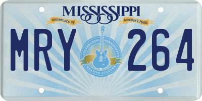 MS license plate MRY264