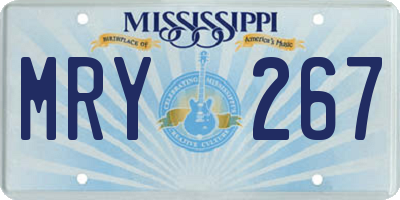 MS license plate MRY267
