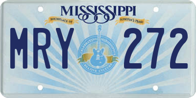 MS license plate MRY272