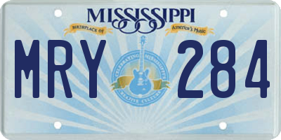 MS license plate MRY284