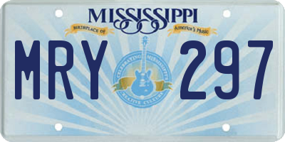 MS license plate MRY297