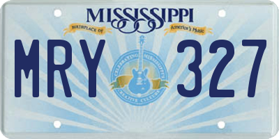 MS license plate MRY327