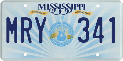 MS license plate MRY341