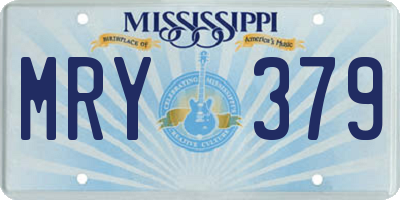 MS license plate MRY379