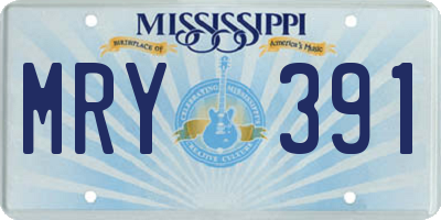 MS license plate MRY391